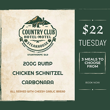 Tuesday 3 Meals to Choose from